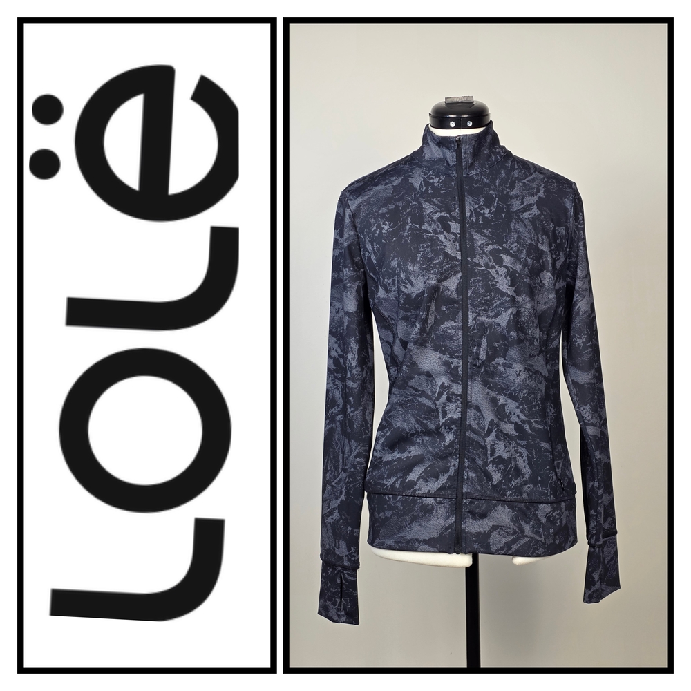 Lolë Black Patterned Zip Jacket – Women’s Small (S) – Ski & Snow / Active Jacket